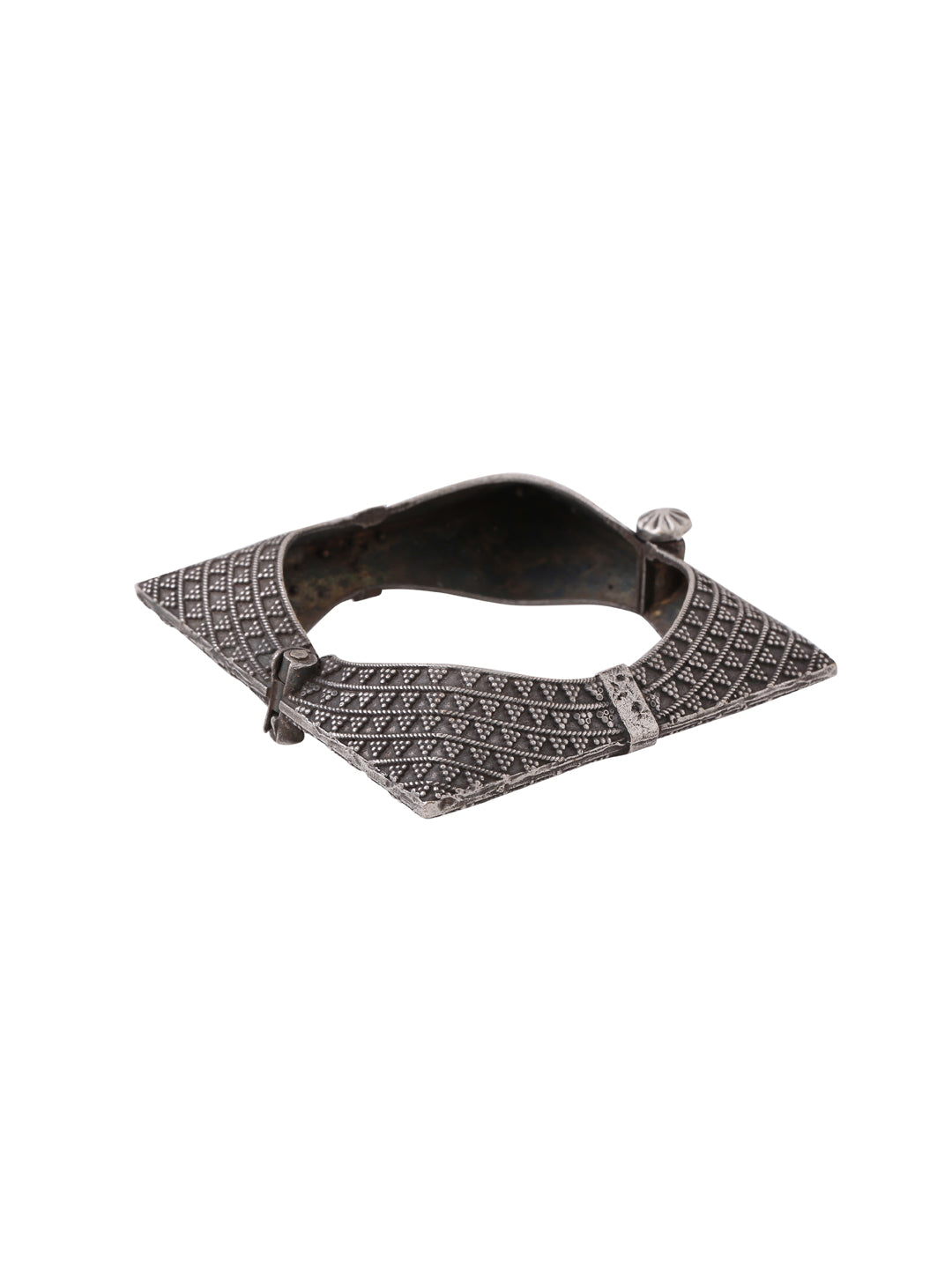 Antique Oxidised Plated Square Shape Bangle-Viraasi