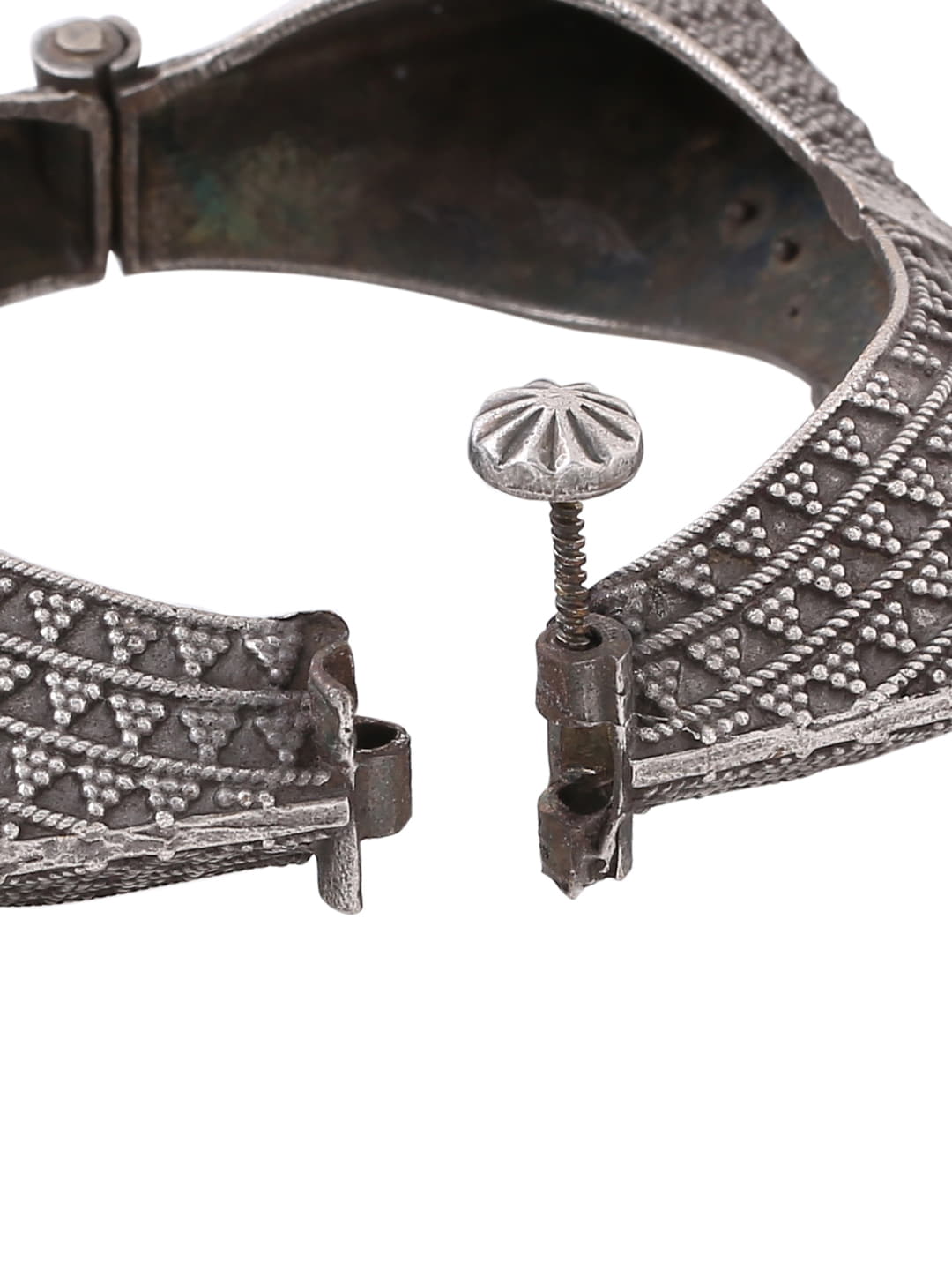 Antique Oxidised Plated Square Shape Bangle-Viraasi
