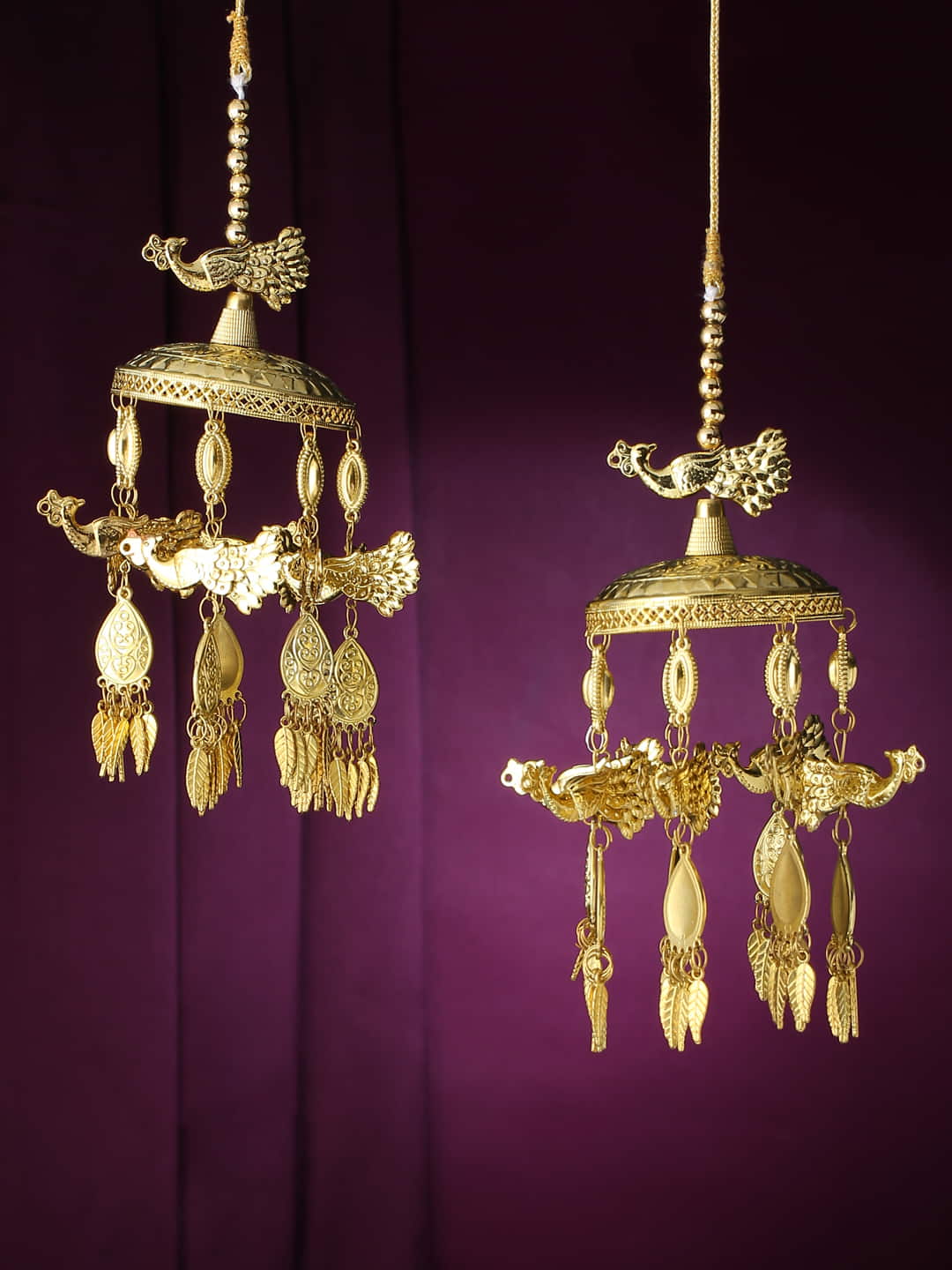 Set of 2 Gold-Plated Handcrafted Bridal Kaleera Set