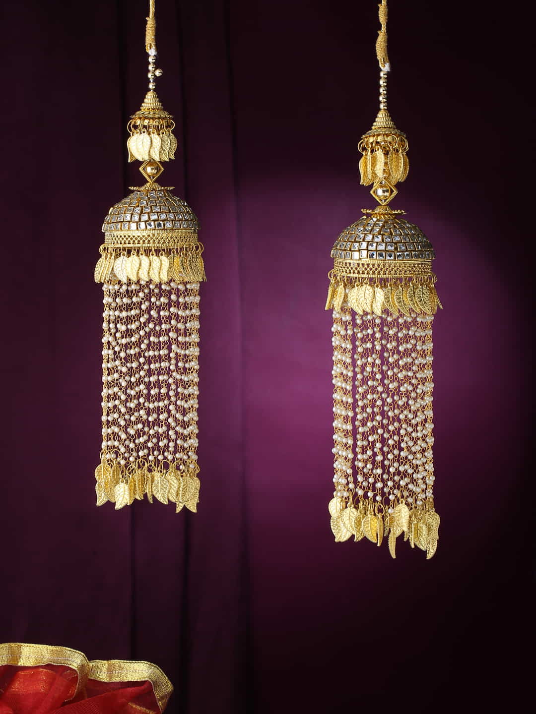 Set of 2 Gold Plated Handcrafted Bridal Kaleera