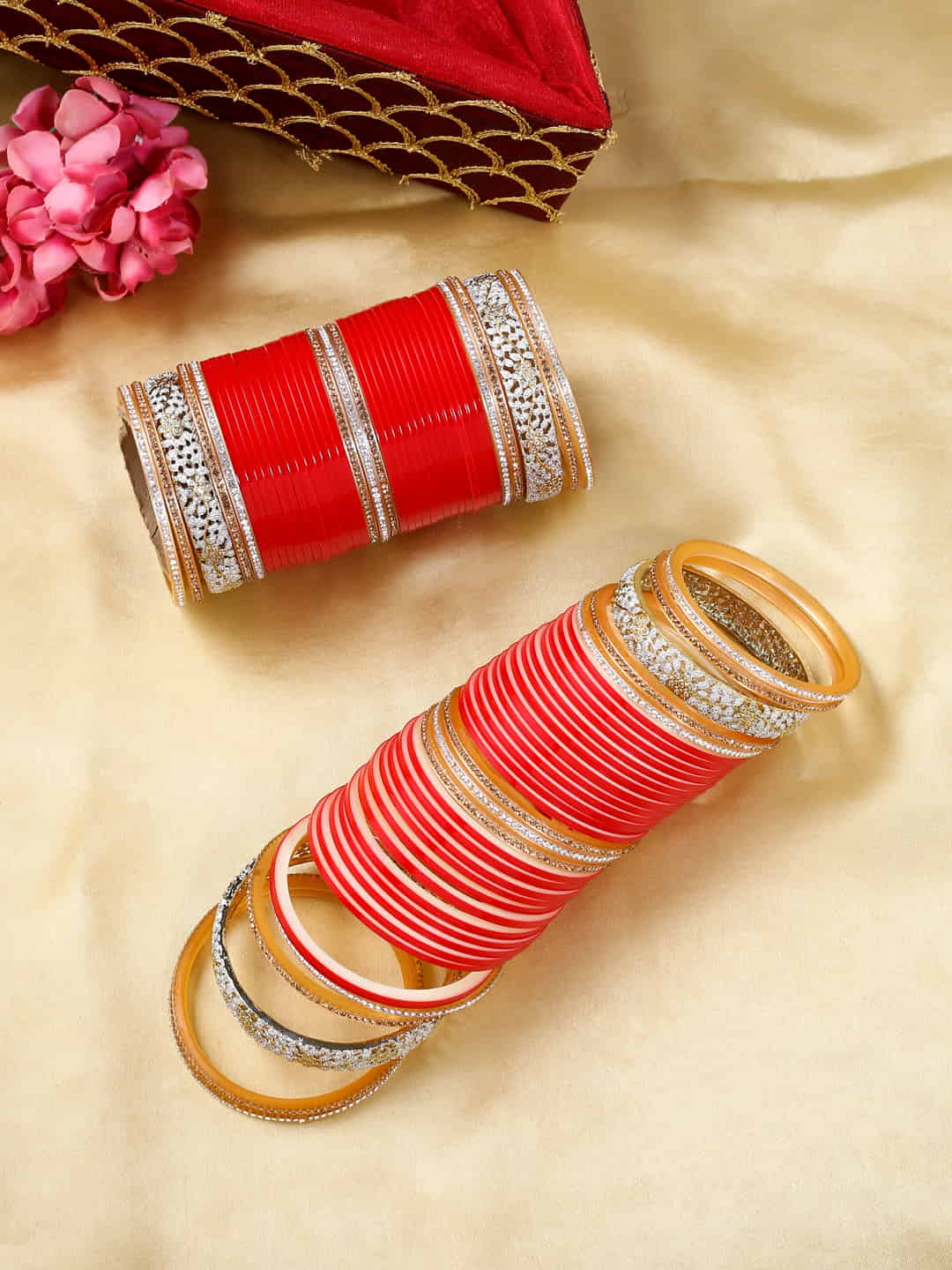 Red colour chura design Clearance