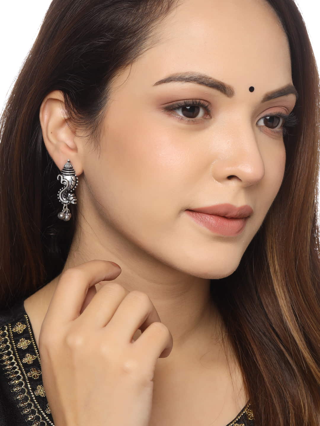 Lord Ganesha Bliss Oxidised Earrings