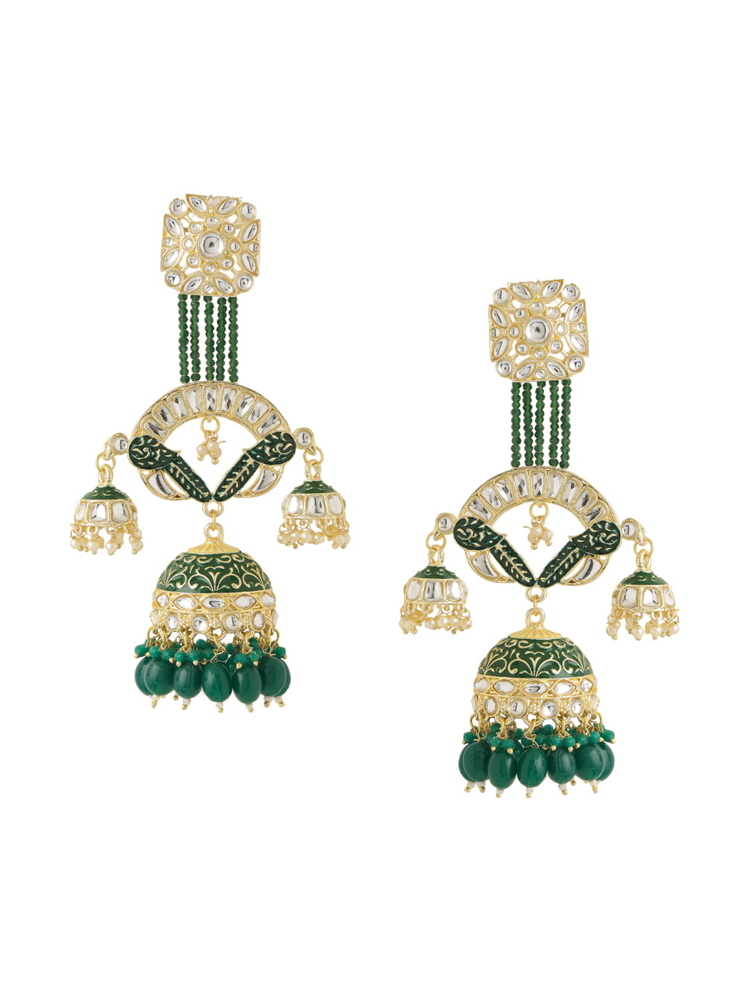 gold-plated-enameled-kundan-studded-earrings-viraasi