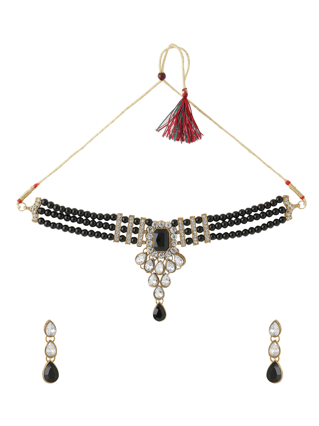 black-beads-studded-choker-necklace-set-viraasi