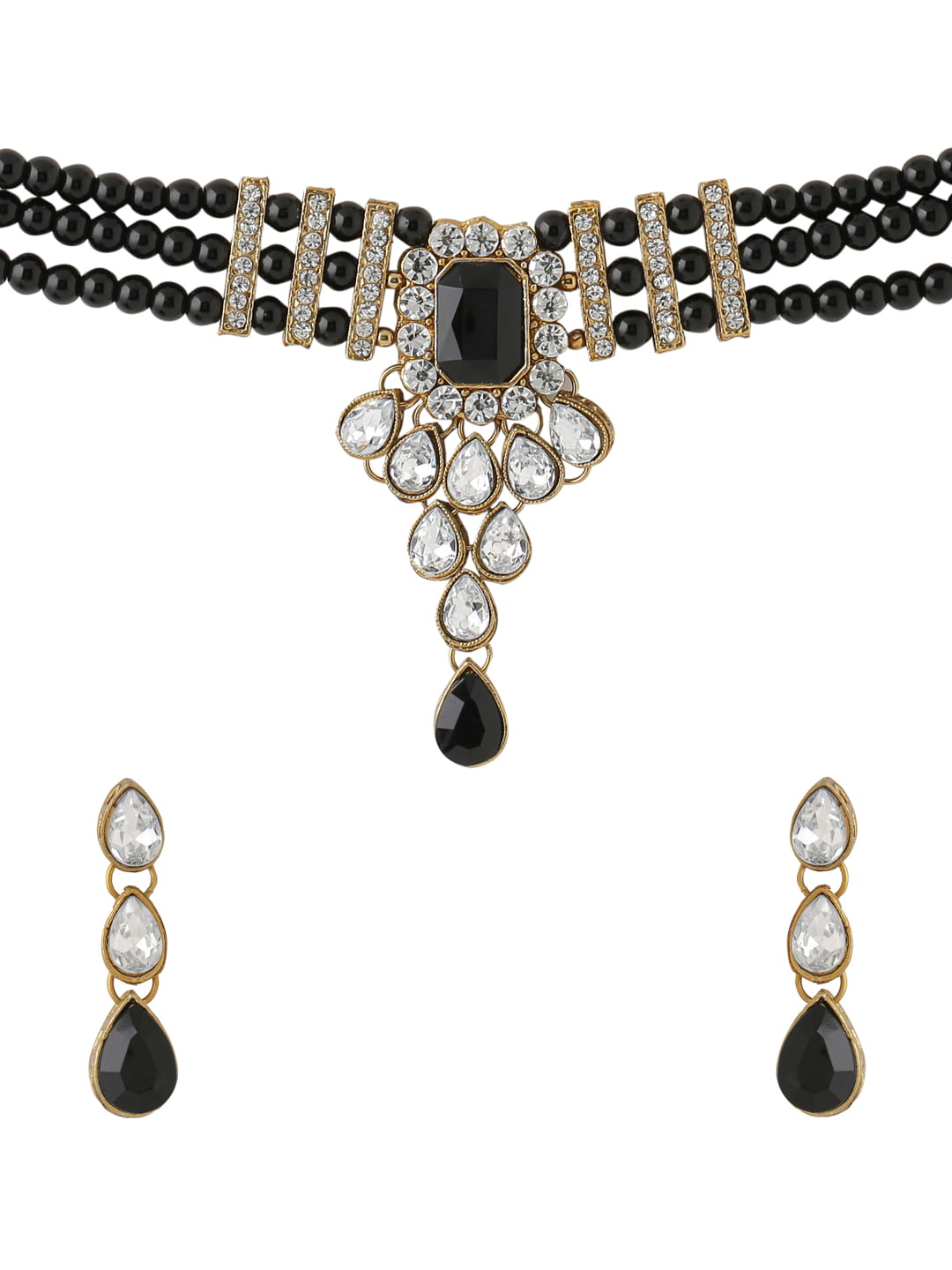 black-beads-studded-choker-necklace-set-viraasi
