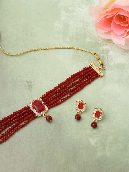 red-beads-studded-choker-necklace-set-viraasi