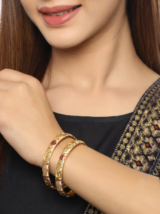 gold-plated-pink-stone-studded-bangle-set-of-2-viraasi