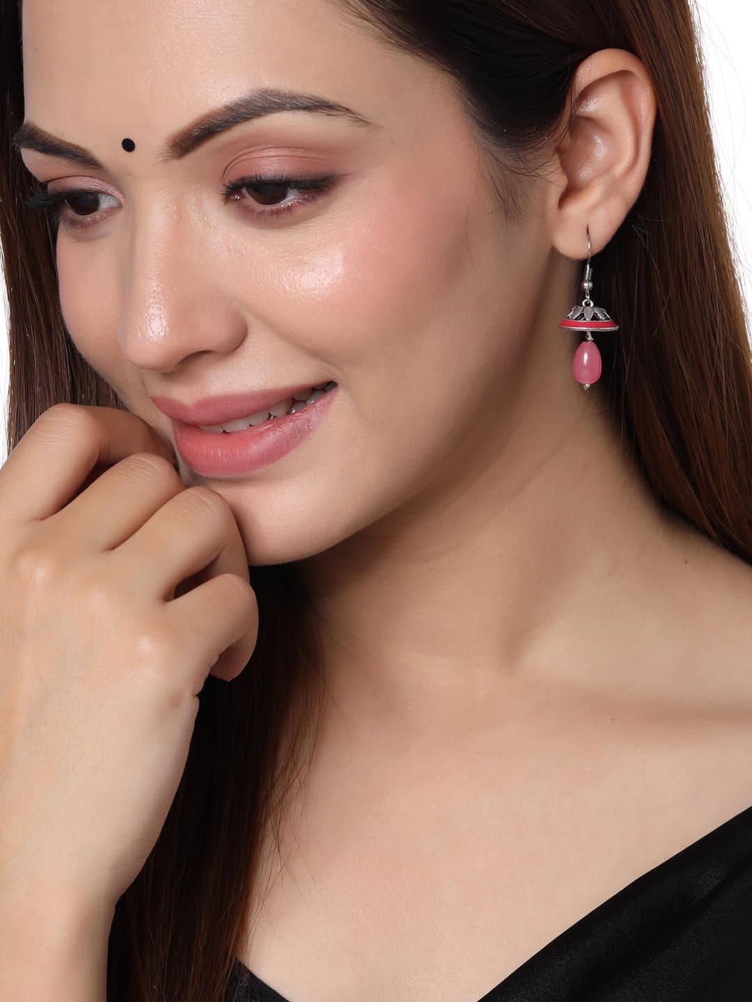 small-oxidised-jhumki-earrings-with-pink-pearl-viraasi