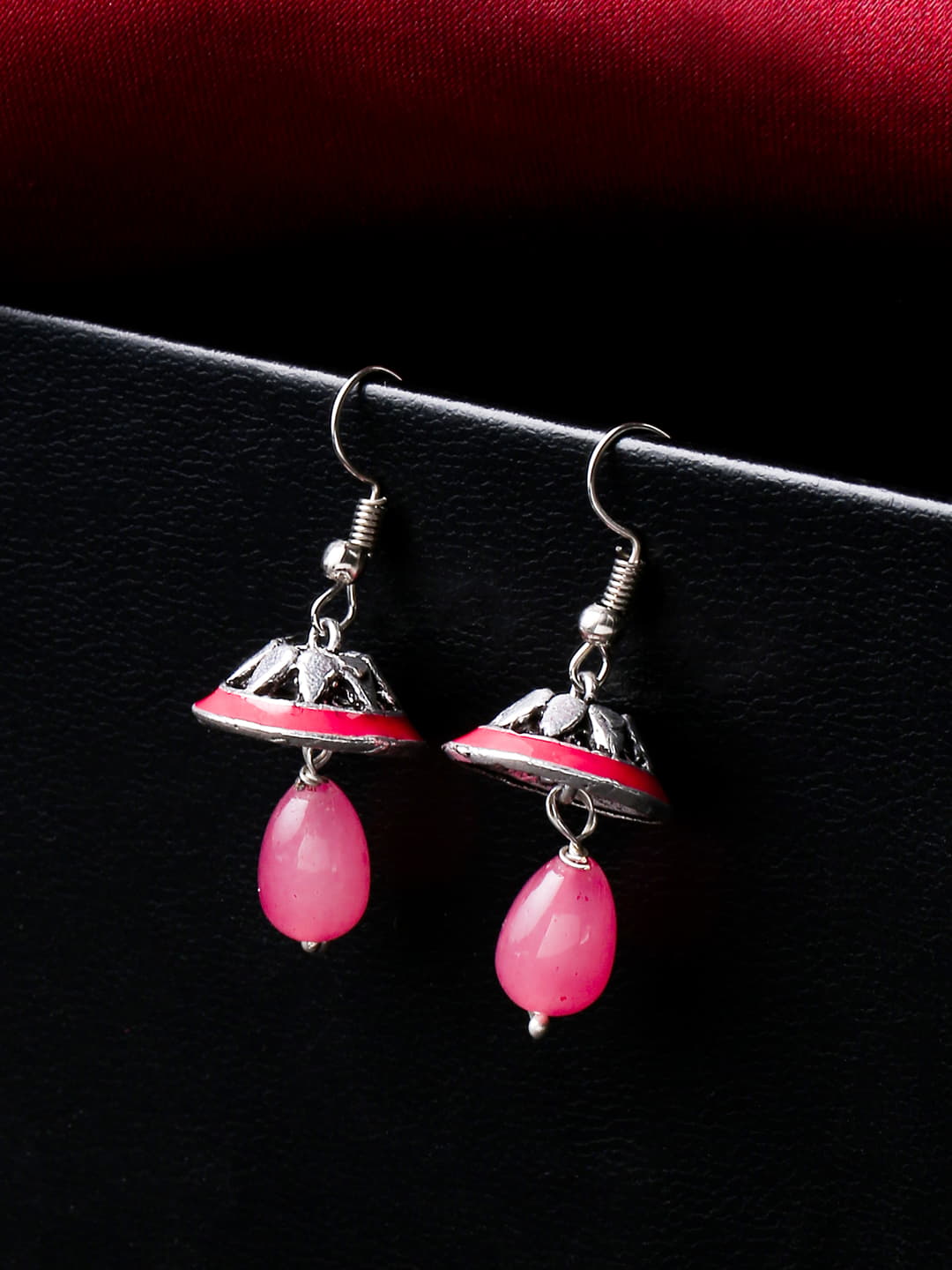 small-oxidised-jhumki-earrings-with-pink-pearl-viraasi