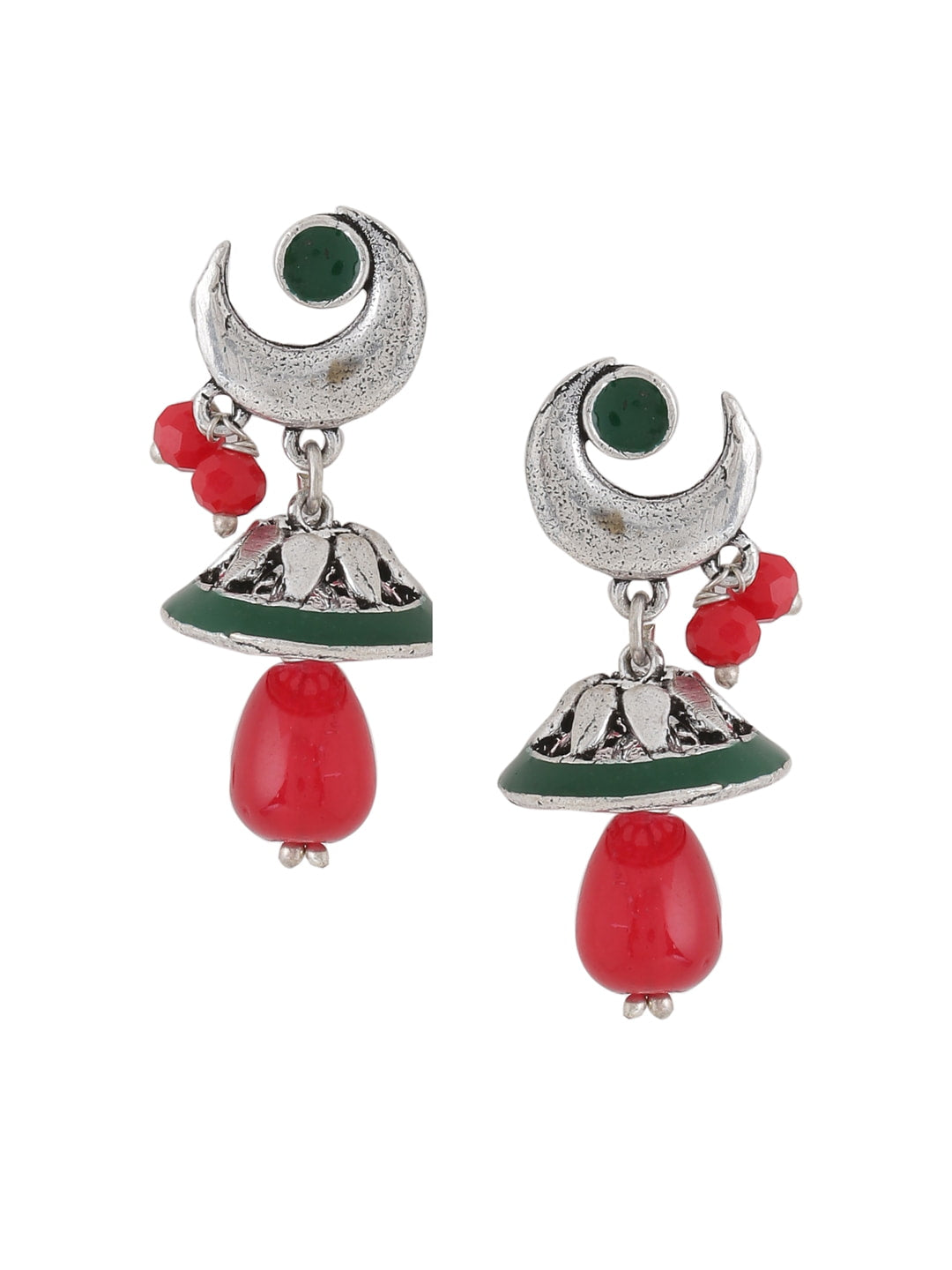 oxidised-chandbali-earrings-with-red-pearl-viraasi