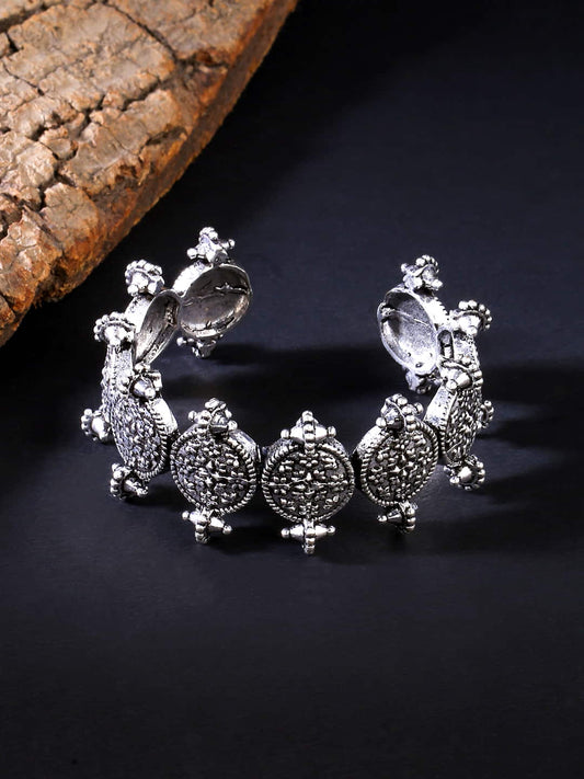 Oxidised Kada Bangle-Free Size