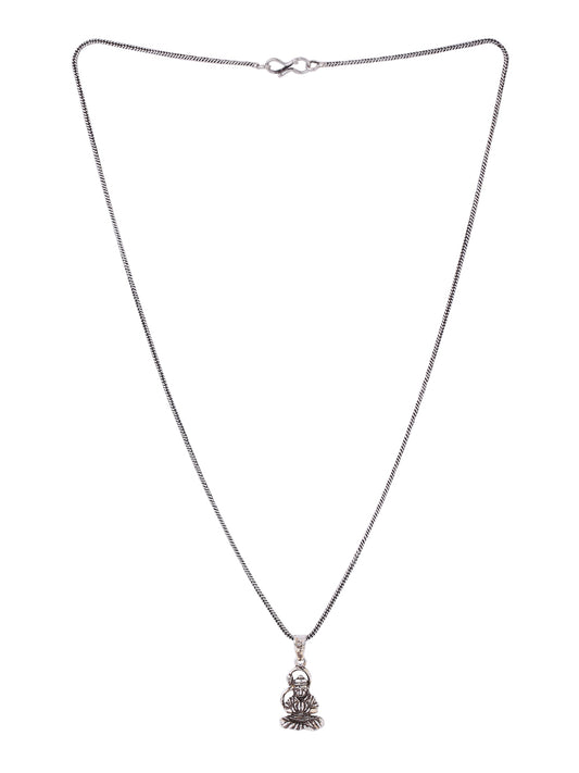Silver Plated Lord Hanuman Pendant with Chain