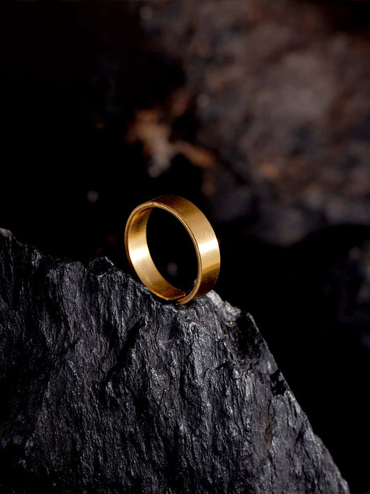 Stainless Steel Gold Plated Band Ring