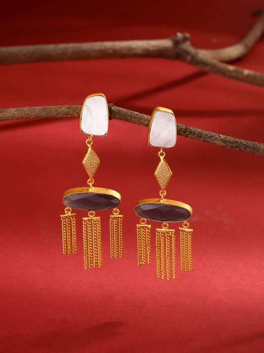Gold Plated Handcrafted Dnagler Earrings for Women