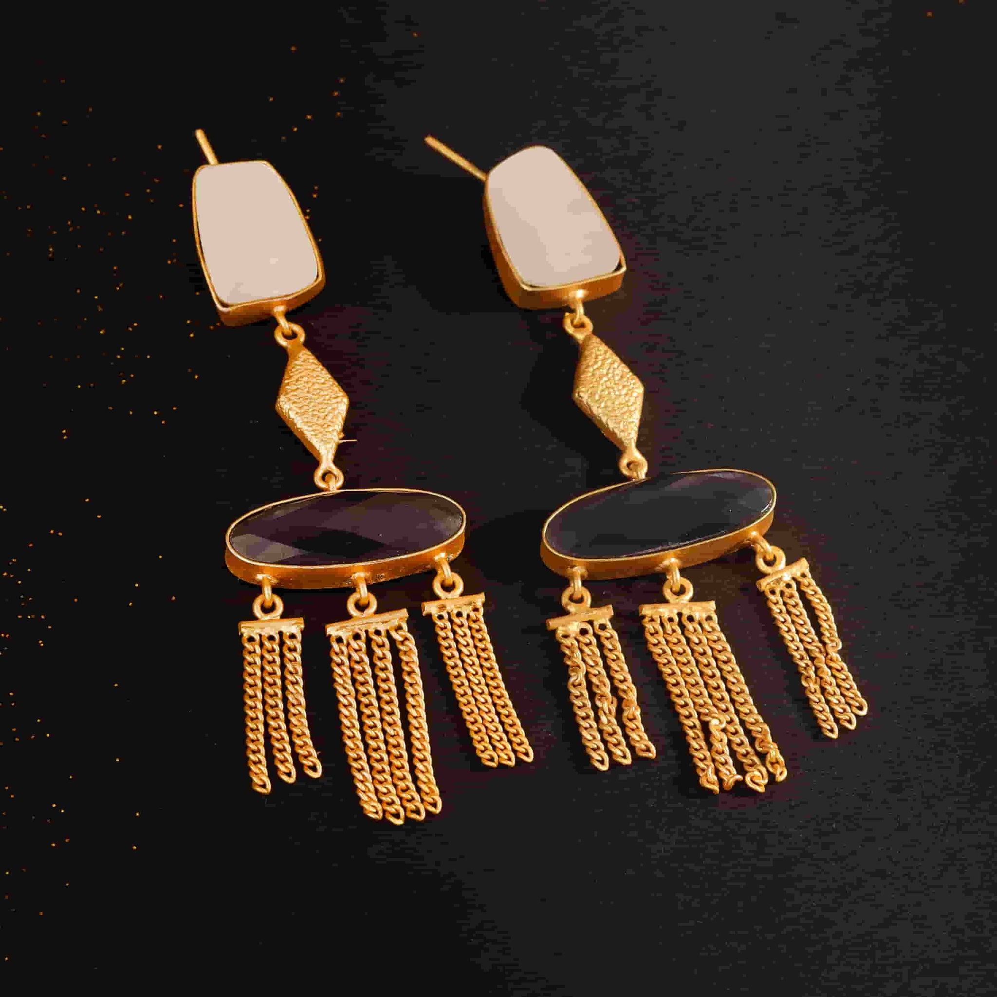 Gold Plated Handcrafted Dnagler Earrings for Women