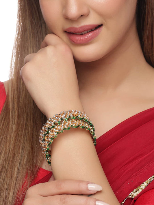 Gold plated Stone Studded Bangle for Women and Girls