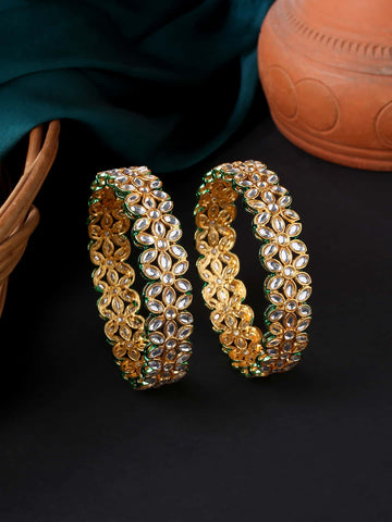 Gold plated Stone Studded Bangle for Women and Girls
