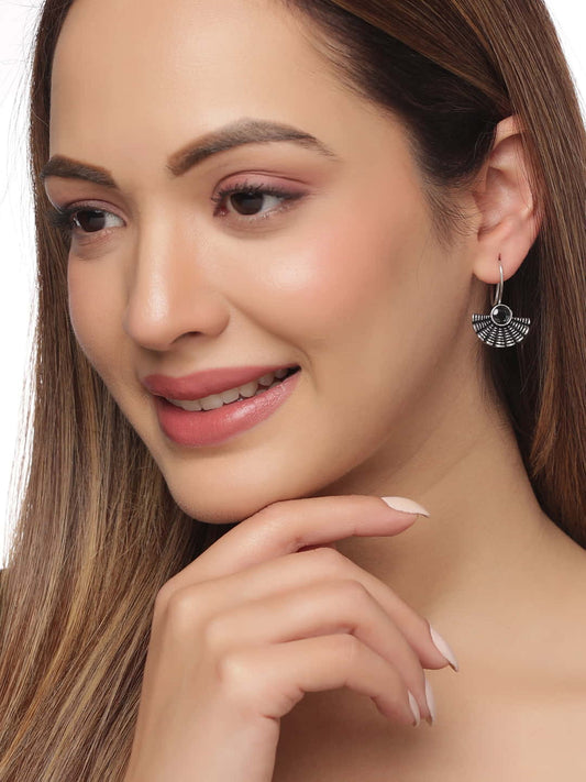 Oxidised Stone Studded Earrings for Women