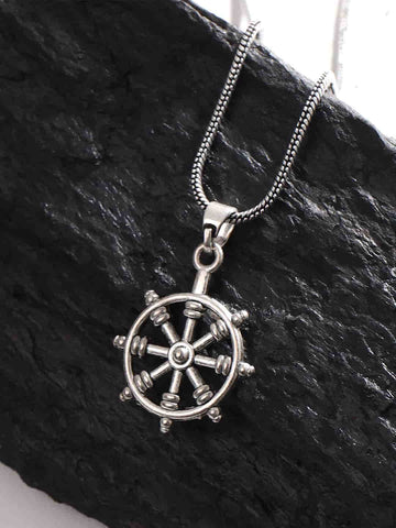 Ship Wheel Design Pendant For Men